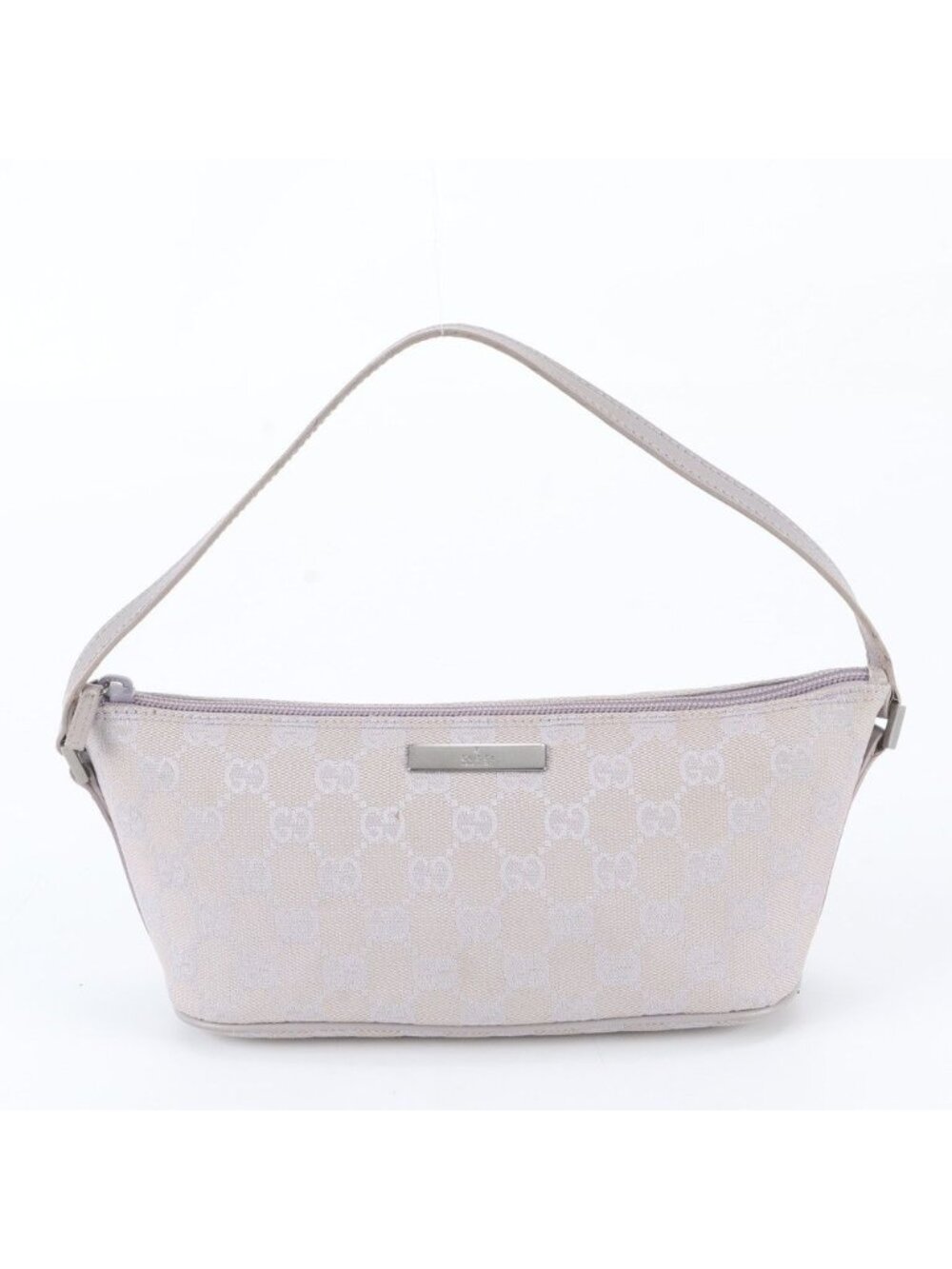 Gucci GG Canvas Leather Handbag Pouch Po Tote